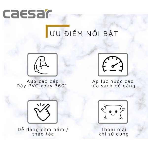 Vòi Xịt Toilet Nhựa Caesar BS306A
