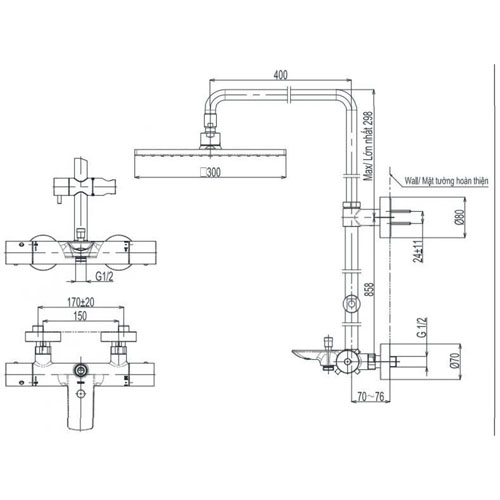 Sen cây nhiệt độ TOTO TBW08405A 