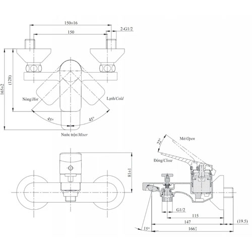 Sen tắm TOTO TTMR302V nóng lạnh REI-R Series