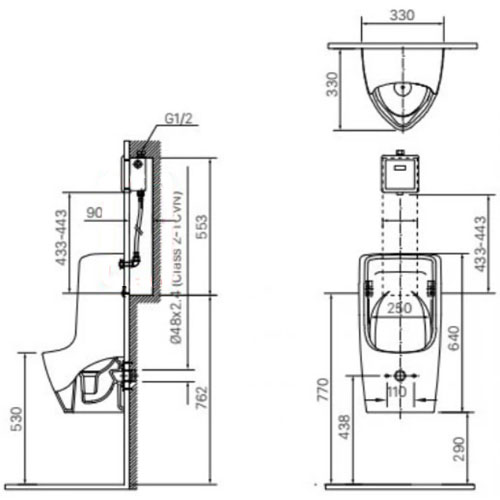 Bồn Tiểu Nam Inax U-431VAC