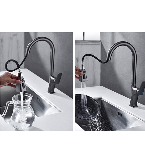 vòi rửa bát rút dây Haruki HRB-127G (màu xám)