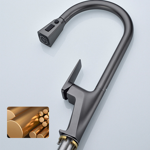 vòi rửa bát rút dây Haruki HRB-127G (màu xám)