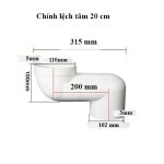 Thiết Bị Chỉnh Lệch Tâm Bồn Cầu,Bàn Cầu,bệt 20 cm dùng cho ống phi 110