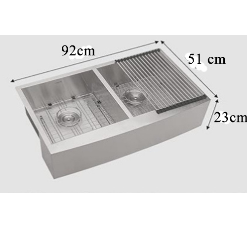 Chậu rửa bát Haruki inox 304 bán âm HRCB 9251 - 2 hố