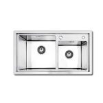 Chậu rửa bát 2 hố Sobisung SB-8245T ( có gờ)