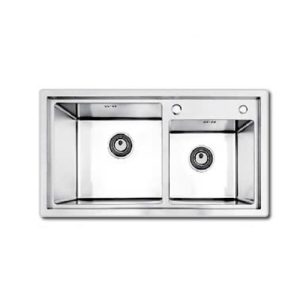 Chậu rửa bát 2 hố Sobisung SB-8245T ( có gờ)