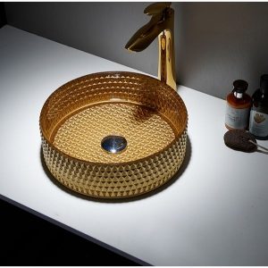 Chậu rửa lavabo đặt bàn pha lê HANJIN HJ-30CR