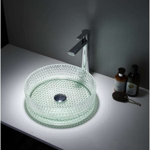 Chậu rửa lavabo đặt bàn pha lê HANJIN HJ-50CR