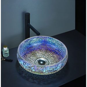 Chậu rửa lavabo đặt bàn pha lê HANJIN HJ-60CR