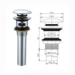 Xi phông nhấn dùng cho chậu kính (mặt trắng /đen) Samwon Cobra ML -131