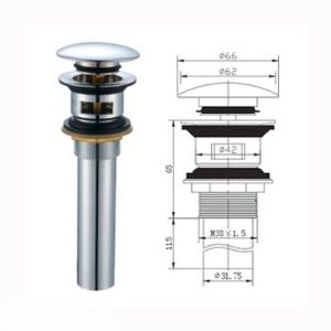 Xi phông nhấn dùng cho chậu kính (mặt trắng /đen) Samwon Cobra ML -131