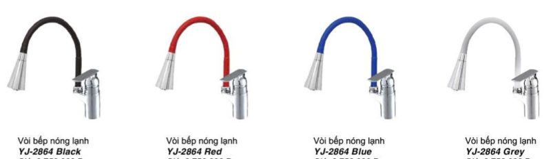 Vòi rửa bát cần mềm Sobisung YJ-2864 Blank nóng lạnh 3 Vòi rửa bát cần mềm Sobisung YJ-2864 ( 4 màu)
