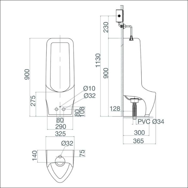 Tiểu nam đặt sàn BS604