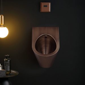 Bồn tiểu nam Swass  inox 304 STN-8105 có kèm van cảm ứng ( màu đồng cổ)