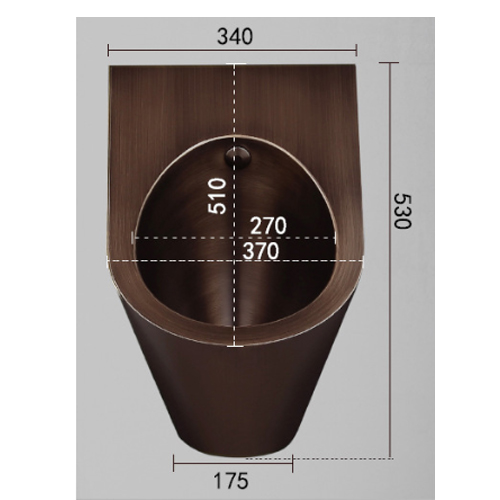 Bồn tiểu nam Swass  inox 304 STN-8105 ( màu đồng cổ)