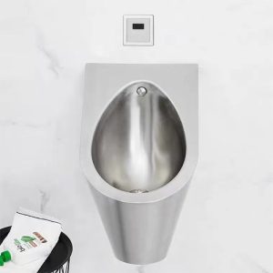 Bồn tiểu nam Swass  inox 304 STN-8106 có kèm van cảm ứng ( màu INOX mờ)