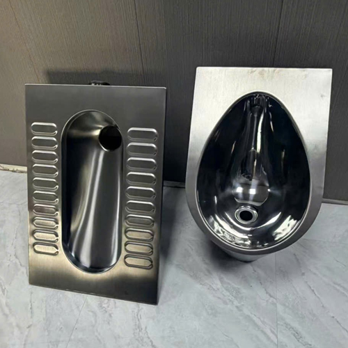 Bồn tiểu nam Swass inox 304 STN-8108 có kèm van cảm ứng ( màu xám đen)