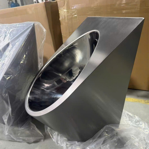 Bồn tiểu nam Swass inox 304 STN-8108 có kèm van cảm ứng ( màu xám đen)