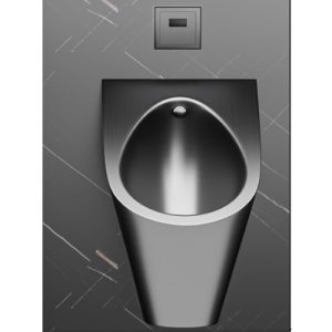 Bồn tiểu nam Swass  inox 304 STN-8108 có kèm van cảm ứng ( màu xám đen)