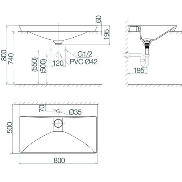 Chậu bán dương bàn CB68