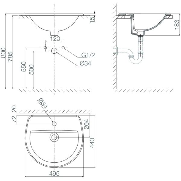 Chậu bán dương bàn CD12