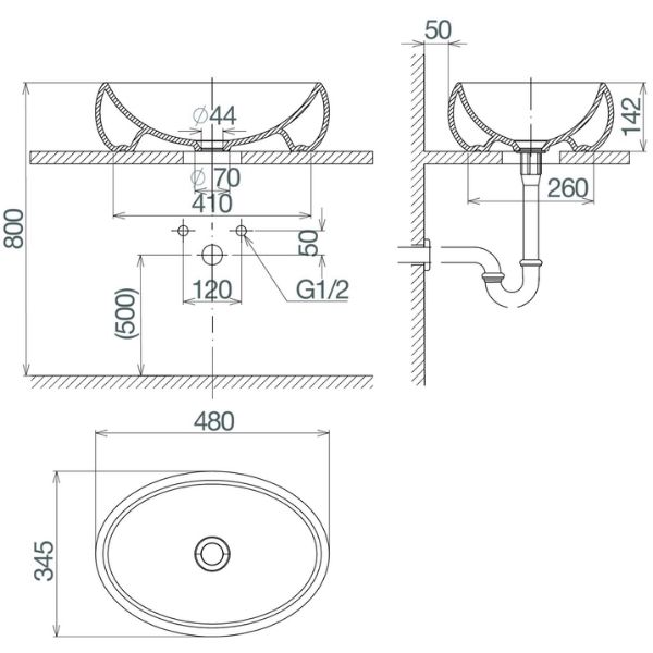 Chậu dương bàn CD30