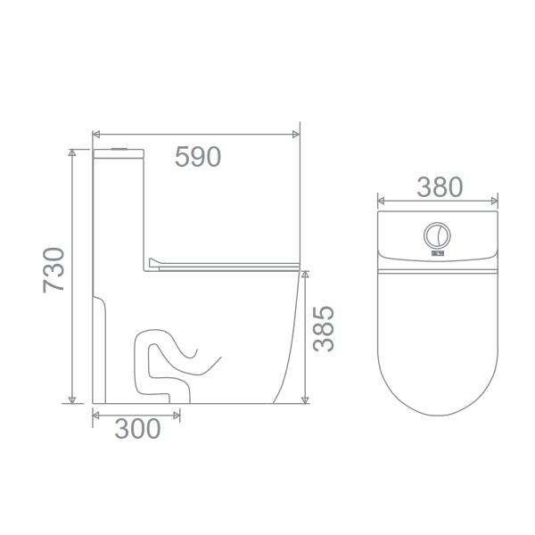 Bồn cầu Ecod liền khối EB115/UF