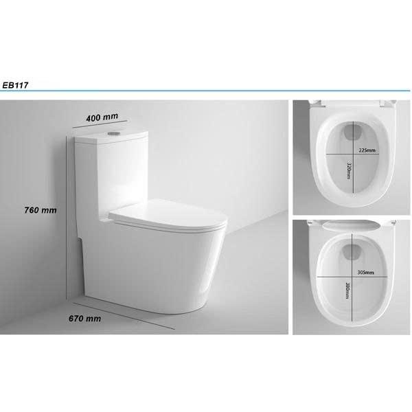 Bồn cầu Ecod liền khối EB117/UF