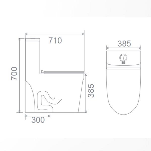 Bồn cầu Ecod liền khối EB9061/PP