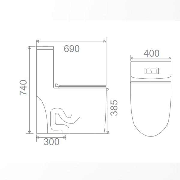Bồn cầu Ecod liền khối EB9065/UF