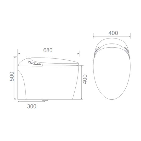 Bồn cầu Ecod điện tử EBS339