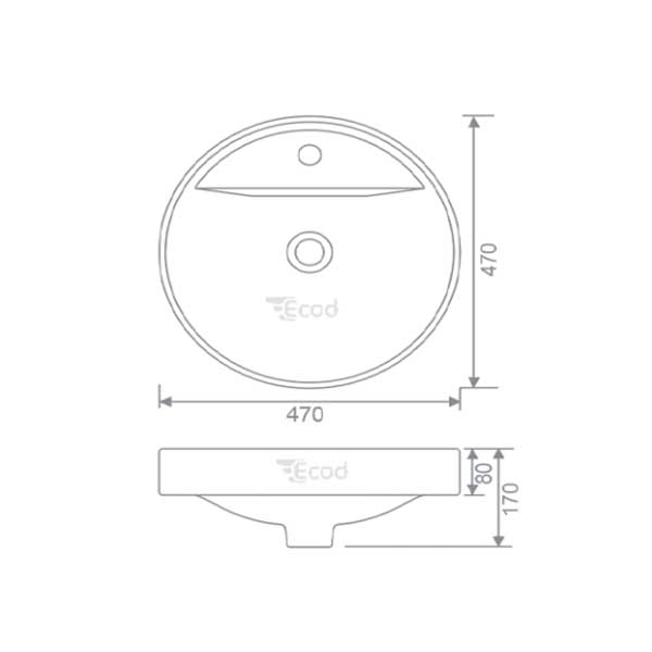Chậu bán âm EC162