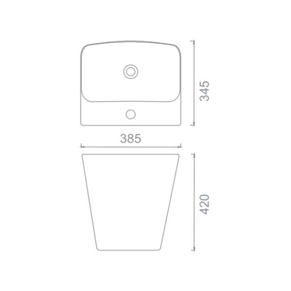 Chậu treo tường liền khối EC5800D
