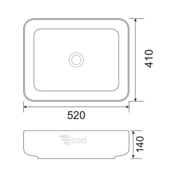 Chậu đặt bàn EC8427