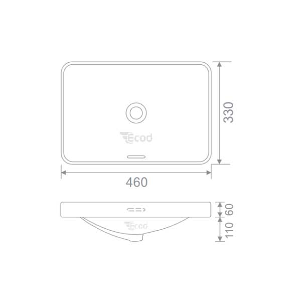 Chậu bán âm ECD128