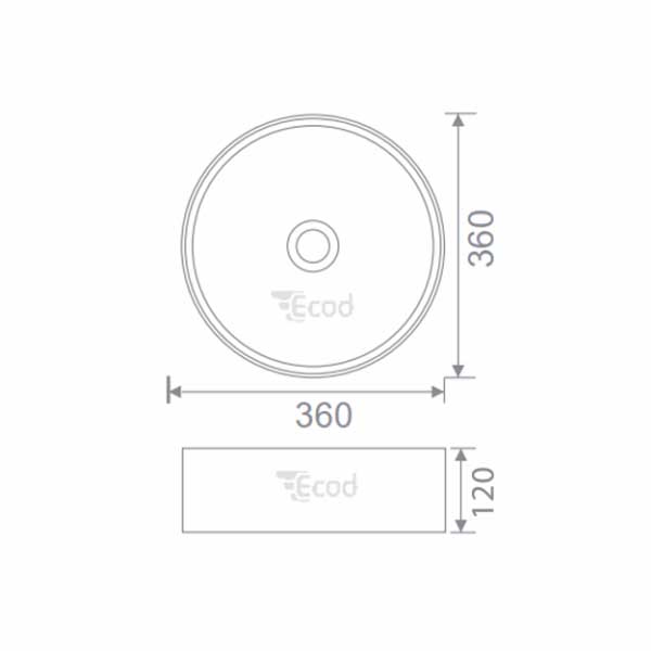Chậu đặt bàn ECD129