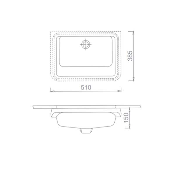 Chậu đặt âm bàn ECD132