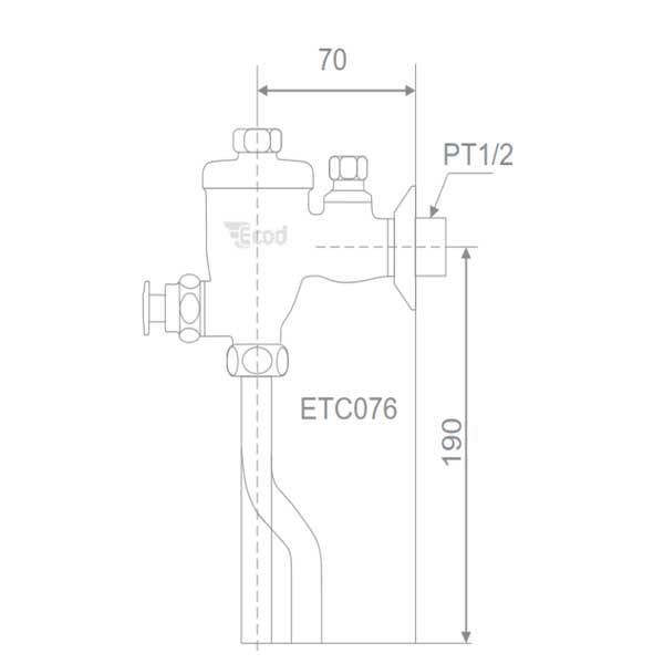 Van tiểu xả nhấn ETC076A
