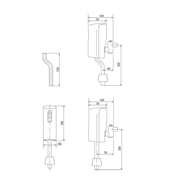 Van cảm ứng tiểu nam ETU069