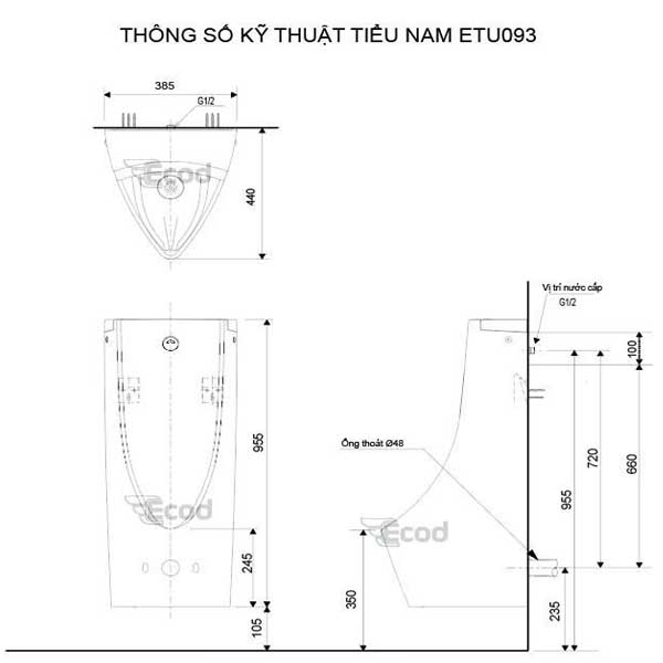 Tiểu nam cảm ứng ETU093 DV 6V