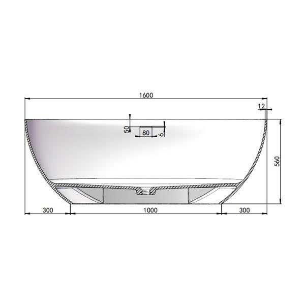 Bồn tắm solid surface PYS8845