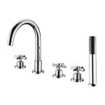 Vòi xả bồn tắm nóng lạnh SB2506 (Xám ánh bạc)