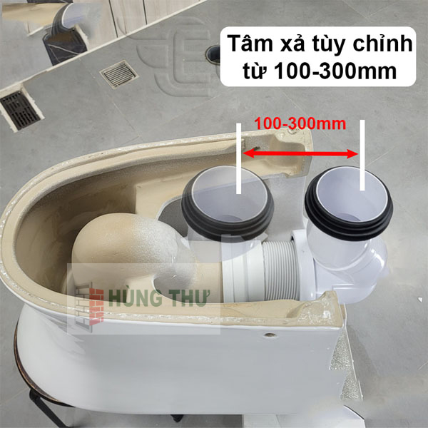 Bồn cầu Ecod liền khối EB036 - điều chỉnh được tâm thoát từ 100-300mm 2