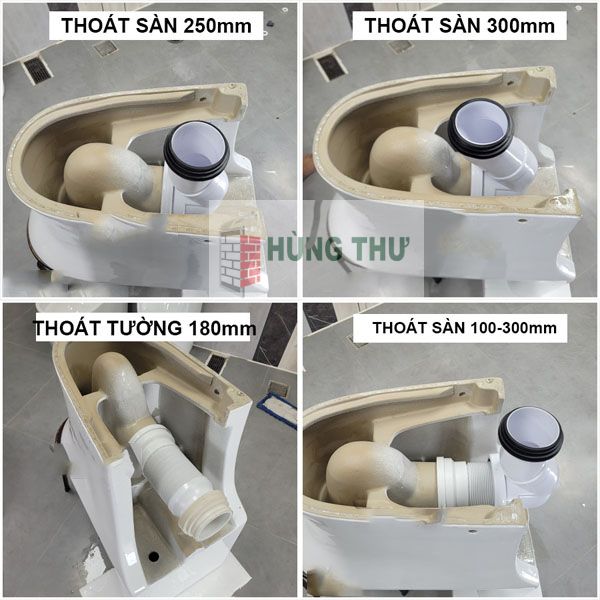 Bồn cầu Ecod liền khối EB036 - điều chỉnh được tâm thoát từ 100-300mm 3
