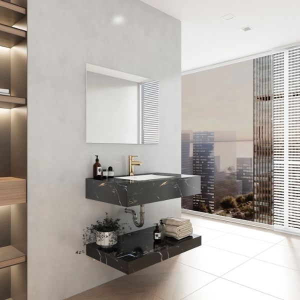 Chậu bàn đá 2 tầng VI12-9GP01 1 Chậu bàn đá 2 tầng VI12-9GP01