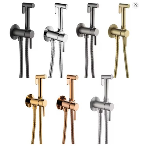 Vòi xịt vệ sinh nóng lạnh âm tường Swass VXA-106 RG ( vàng hồng)