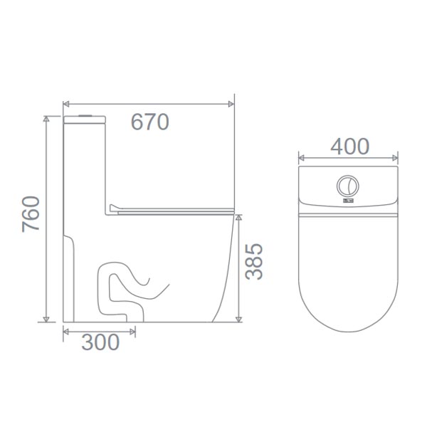 Bồn cầu Ecod nắp rửa cơ EB117/EBN559R
