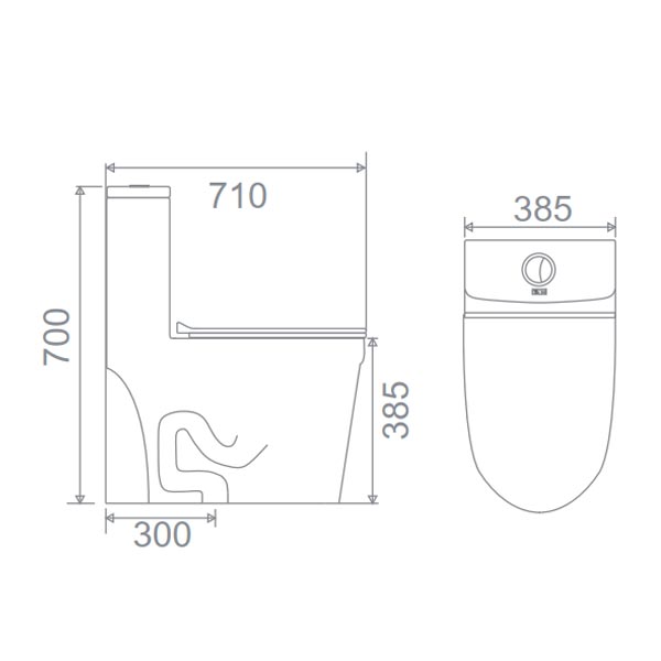 Bồn cầu Ecod nắp rửa cơ EB282/EBN282R