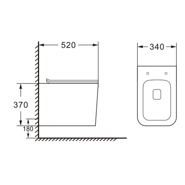 Bồn Cầu Ecod Treo Tường EB288