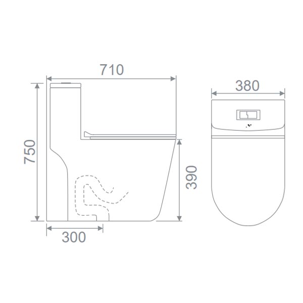 Bồn cầu Ecod nắp rửa cơ EB559/EBN559R